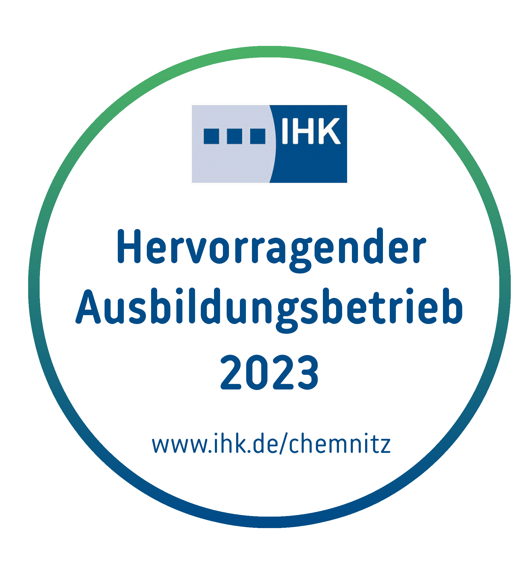 Aufkleber hervorragender Ausbildungsbetrieb 2023