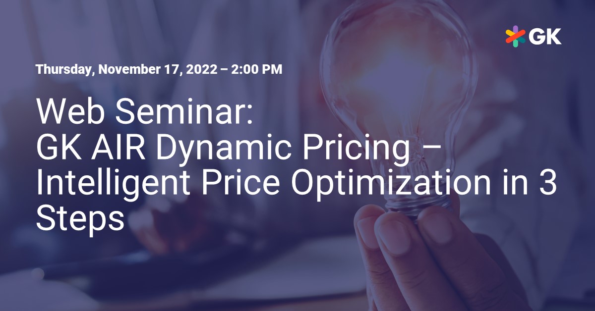 Web seminar: GK AIR Dynamic Pricing – Intelligent Price Optimization in 3 Steps